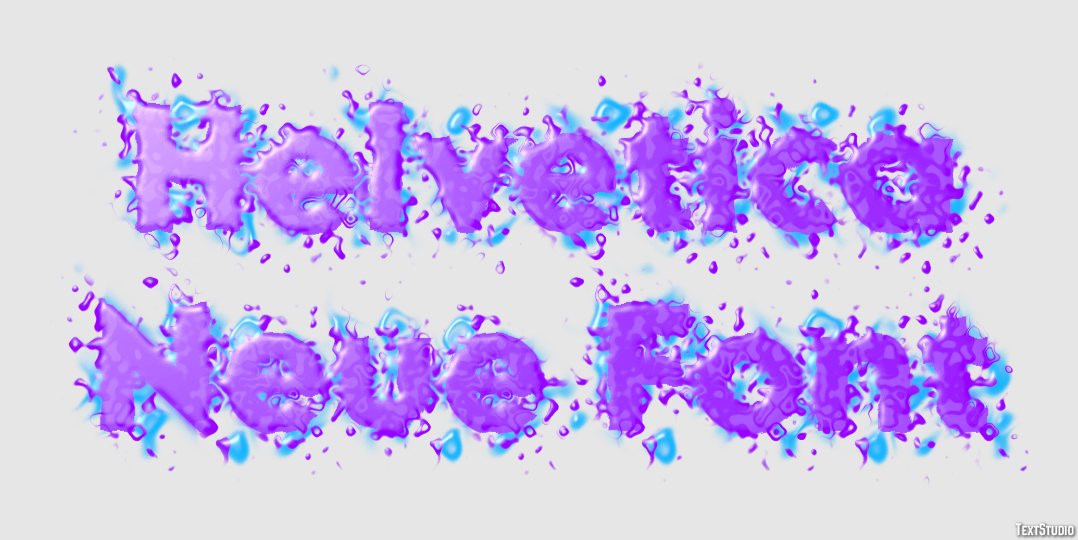 Helvetica Neue Font Text effect