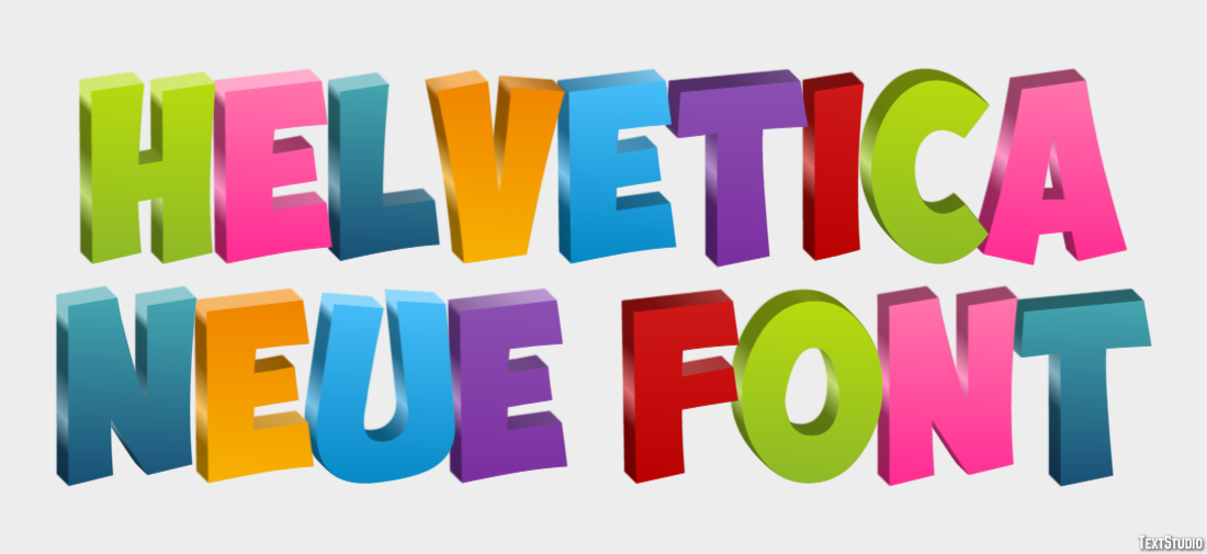 Helvetica Neue Font Effet de Texte
