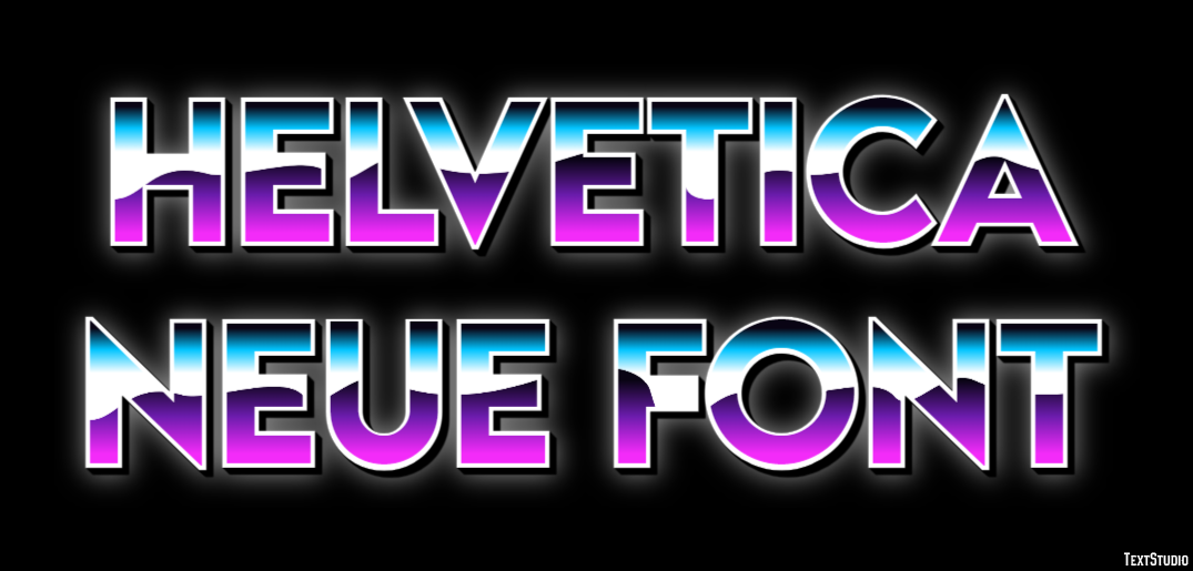 Helvetica Neue Font Texteffekt