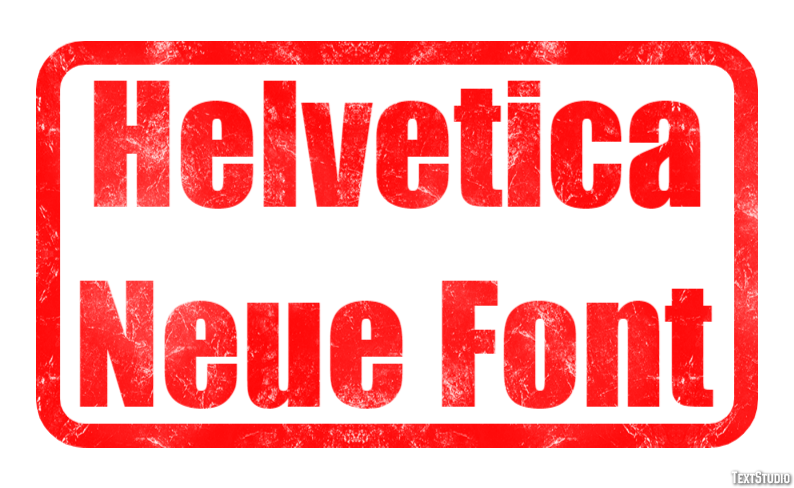 Helvetica Neue Font Text effect