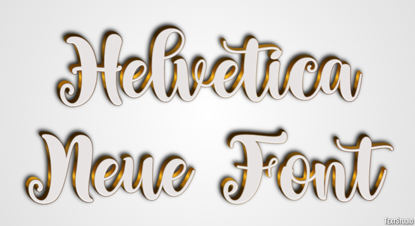 Helvetica Neue Font Text effect