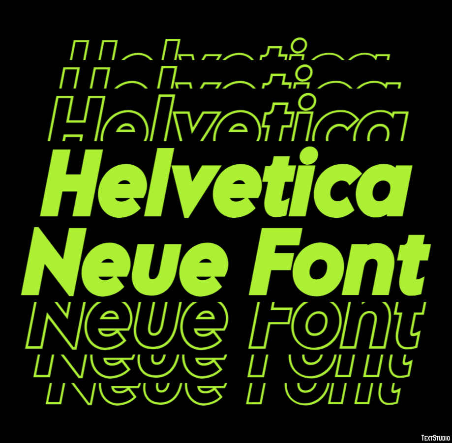 Helvetica Neue Font Texteffekt
