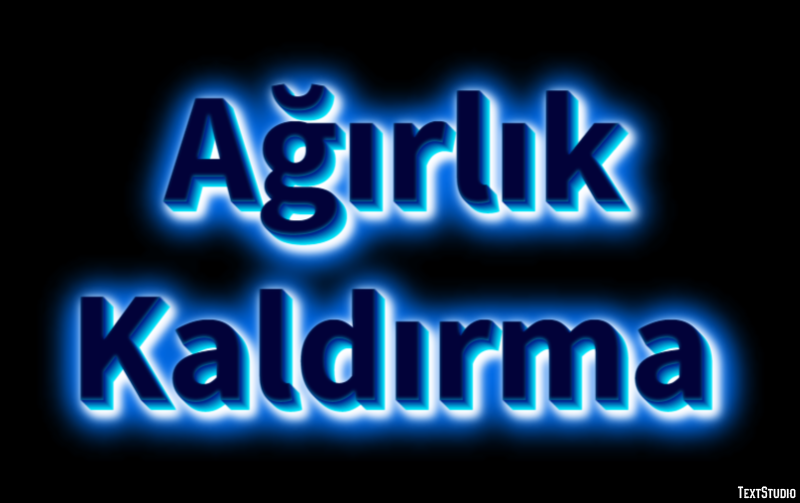 Ağırlık Kaldırma Metin efekti
