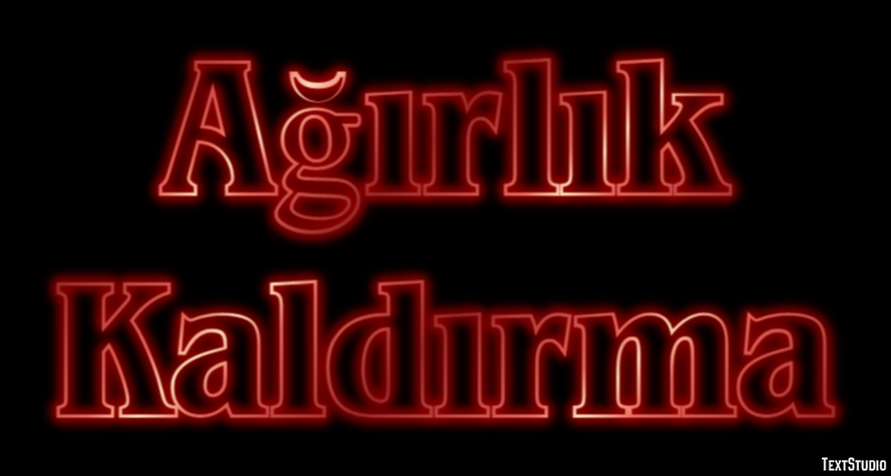 Ağırlık Kaldırma Metin efekti