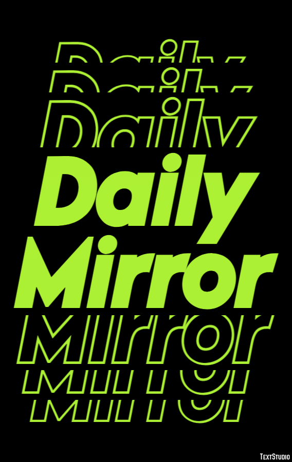 Daily Mirror Effet de Texte