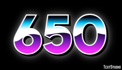 650 Text Effect