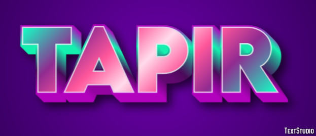 Tapir Text effect