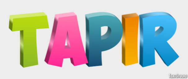 Tapir Efecto de Texto