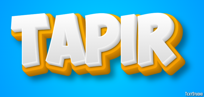 Tapir Texteffekt