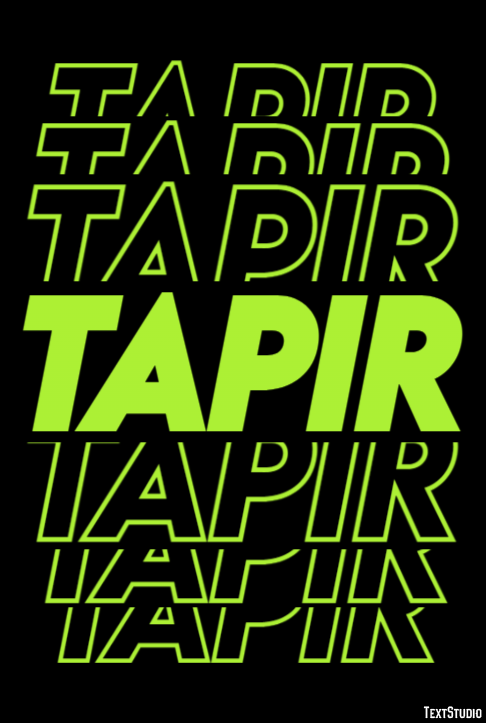 Tapir Text effect