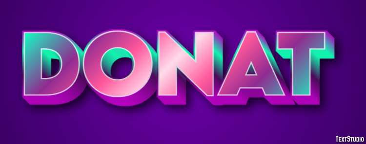 Donat Эффект текста