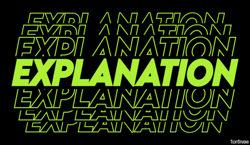 Explanation Text Effect