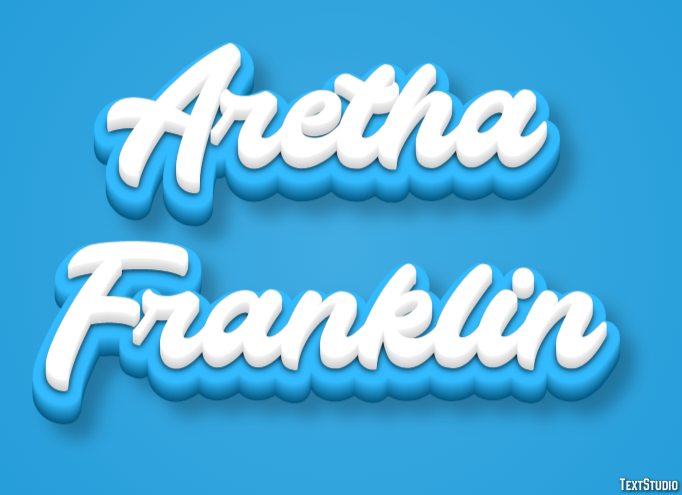 Aretha Franklin Text Effect