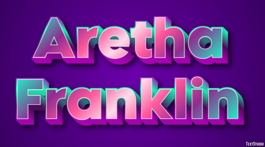 Aretha Franklin Efeito de texto