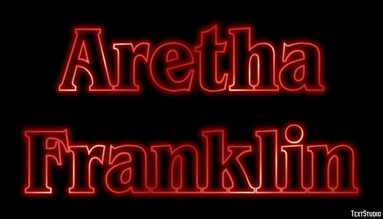 Aretha Franklin Efeito de texto