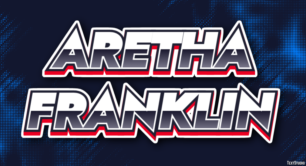 Aretha Franklin Efeito de texto