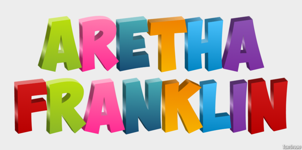Aretha Franklin Efeito de texto