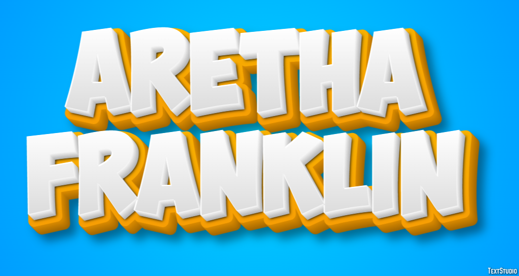 Aretha Franklin Text Effect