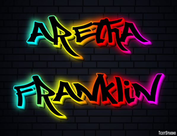 Aretha Franklin Text Effect