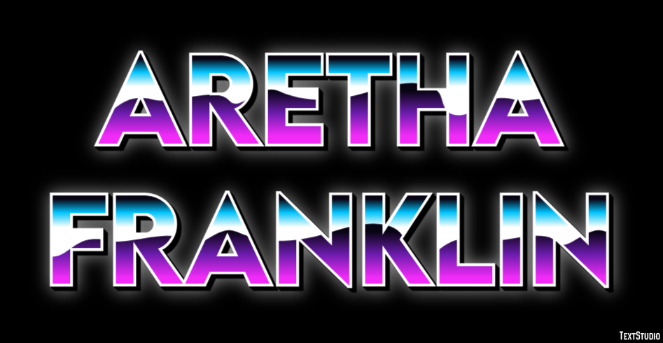 Aretha Franklin Efeito de texto
