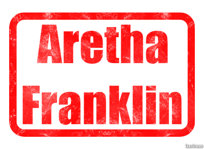 Aretha Franklin Efeito de texto