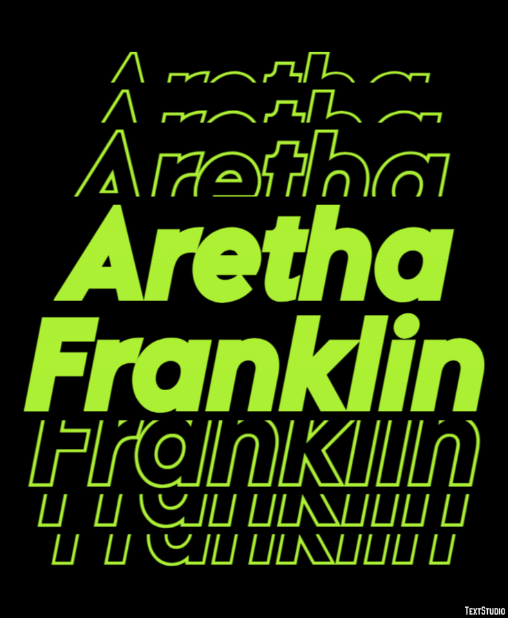 Aretha Franklin Efeito de texto