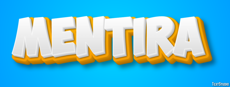 Mentira Text Effect