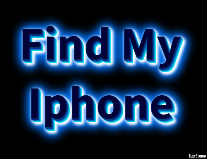 Find My Iphone Tekst Effect