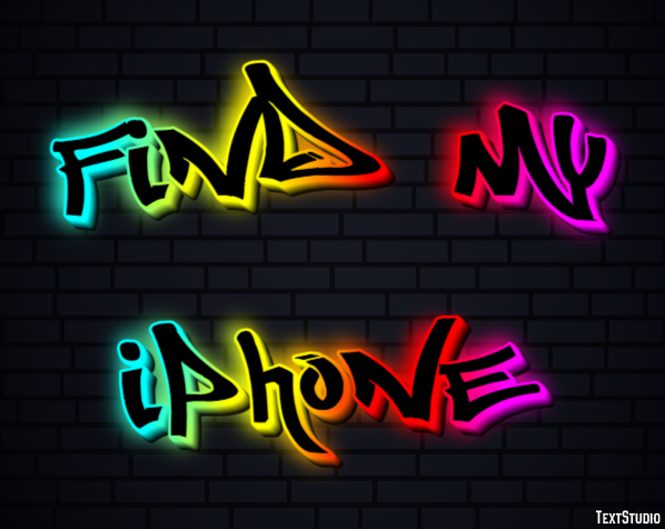 Find My Iphone Tekst Effect