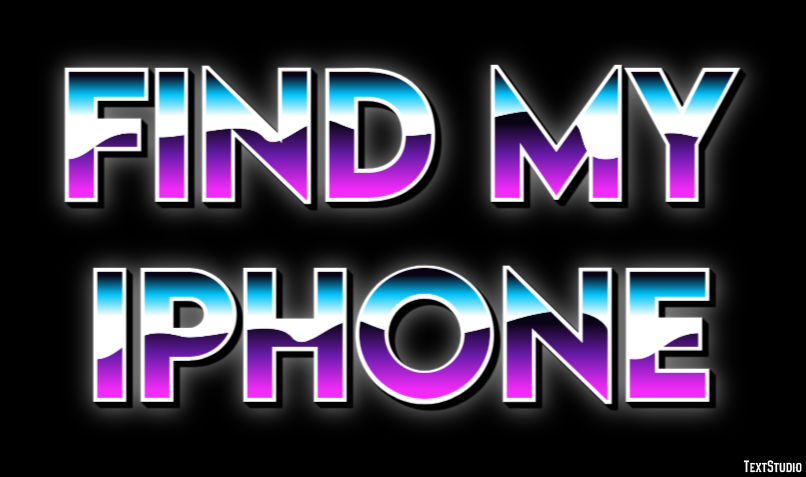 Find My Iphone Tekst Effect