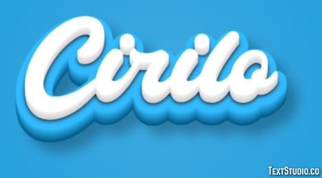 Cirilo Efecto de Texto
