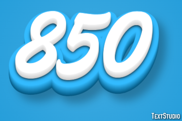 850 Efecto de Texto