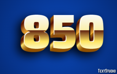 850 Efecto de Texto