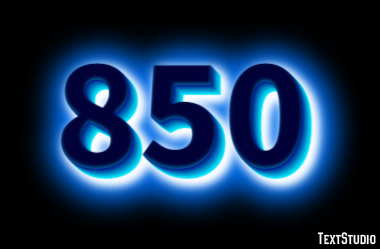 850 Efecto de Texto