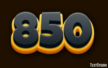 850 Efecto de Texto