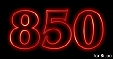 850 Efecto de Texto