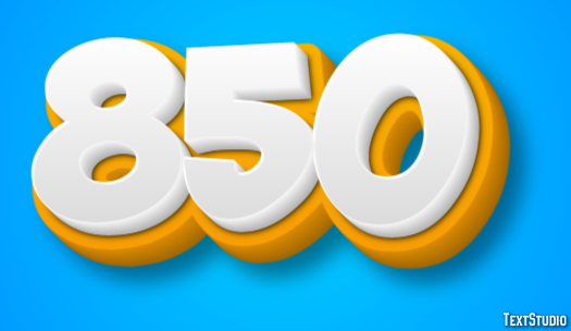 850 Efecto de Texto
