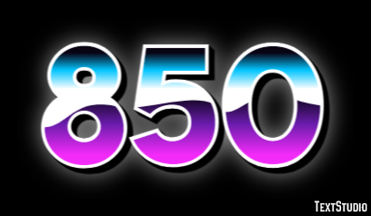 850 Tekst Effect