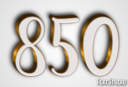 850 Efecto de Texto