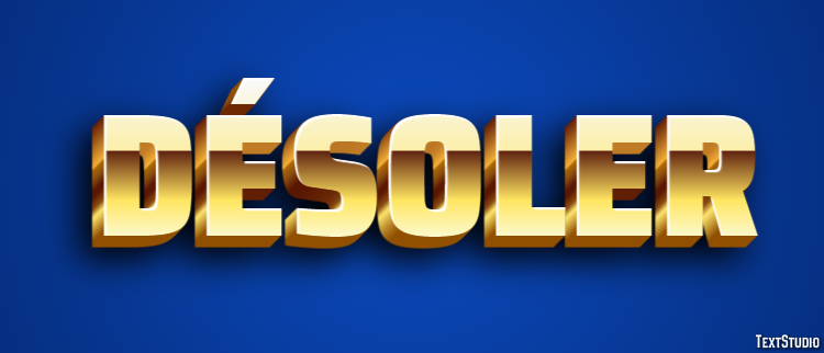 Désoler Effetto testo