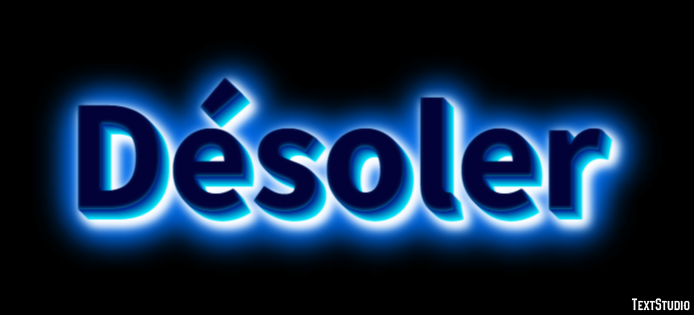 Désoler Effet de Texte