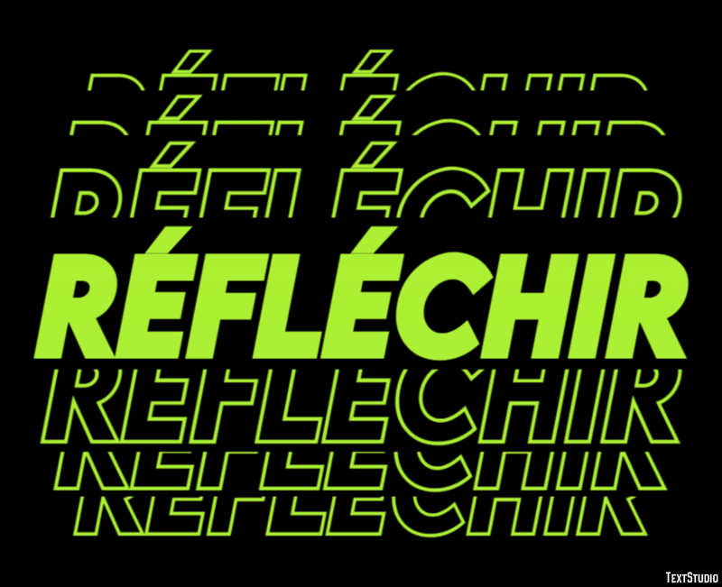 Réfléchir Effet de Texte