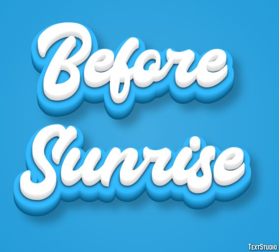 Before Sunrise Text effect