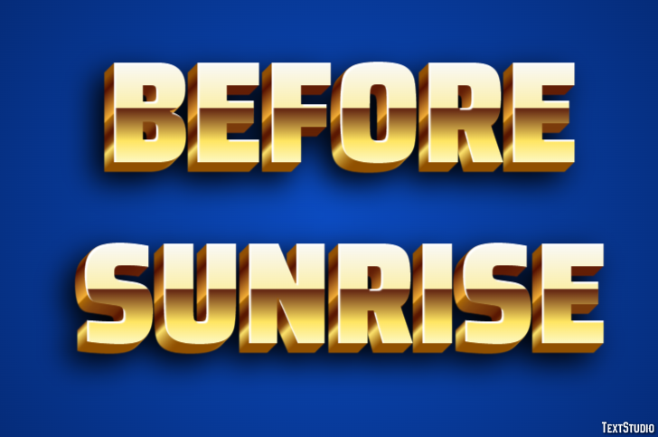Before Sunrise Text effect