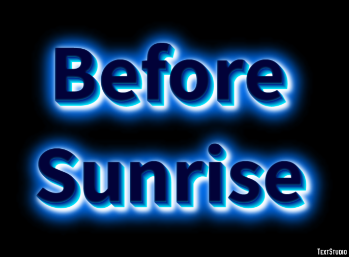 Before Sunrise Эффект текста