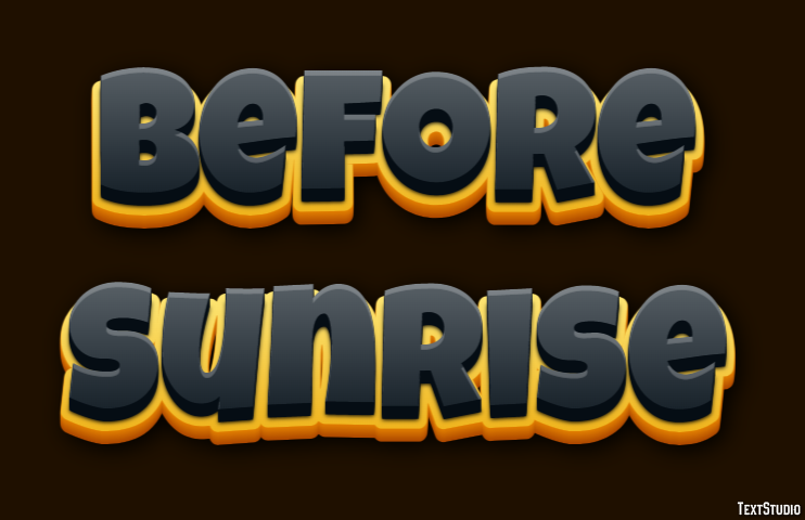 Before Sunrise Text effect