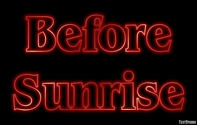 Before Sunrise Tekst Effect