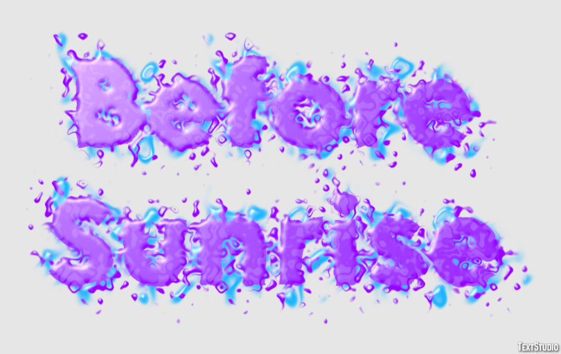 Before Sunrise Text Effect