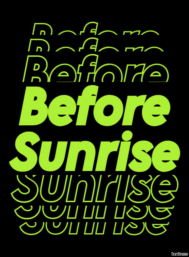 Before Sunrise Tekst Effect