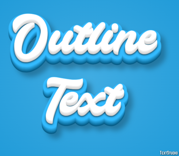 Outline Text Text Effect